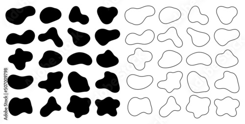 Liquid abstract shapes background. Fluid shape design element.
