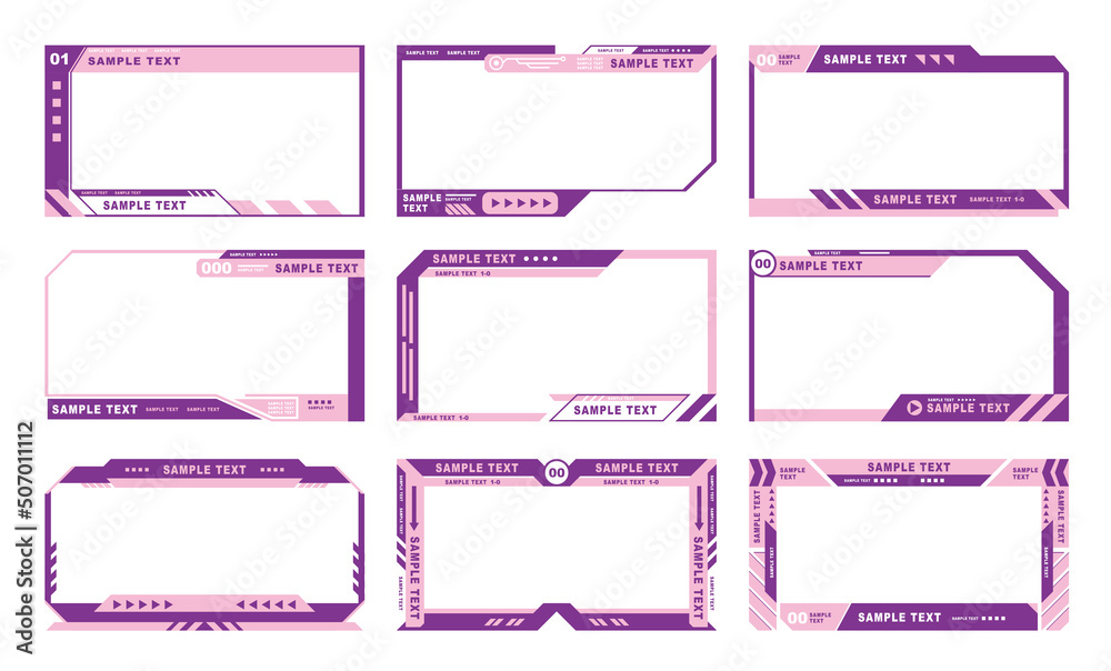 スタイリッシュなサイバーフレーム枠