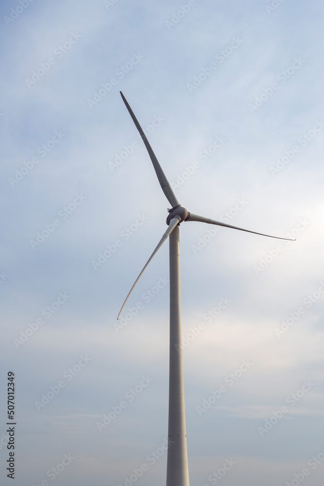 Wind turbines rotate. Renewable energy