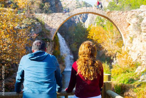 Turkey (clandras) Cilandiras Bridge in Karahall Turkey, Long exposure and selective focus photo of ancient bridge local name is Clandras Koprusu photo