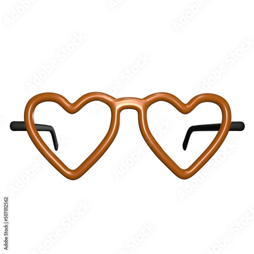 Love glasses with brown frames photo