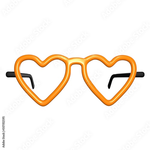 Love glasses with orange frames