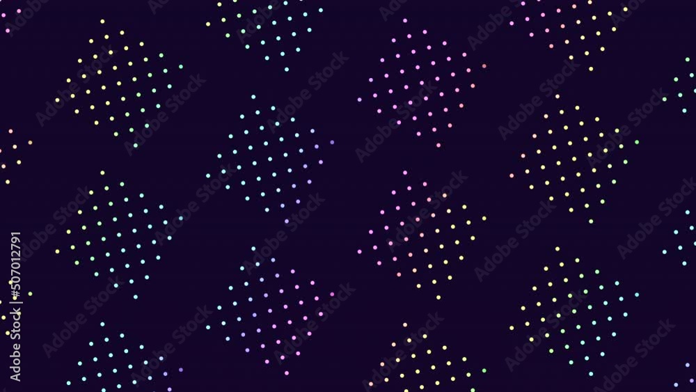 Motion rainbow dots and squares pattern, abstract corporate, business and futuristic style background Motion rainbow dots and squares pattern, abstract corporate, business and futuristic style background