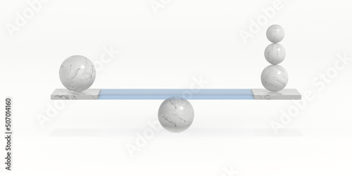 Scales on white background. Isolated 3D illustration