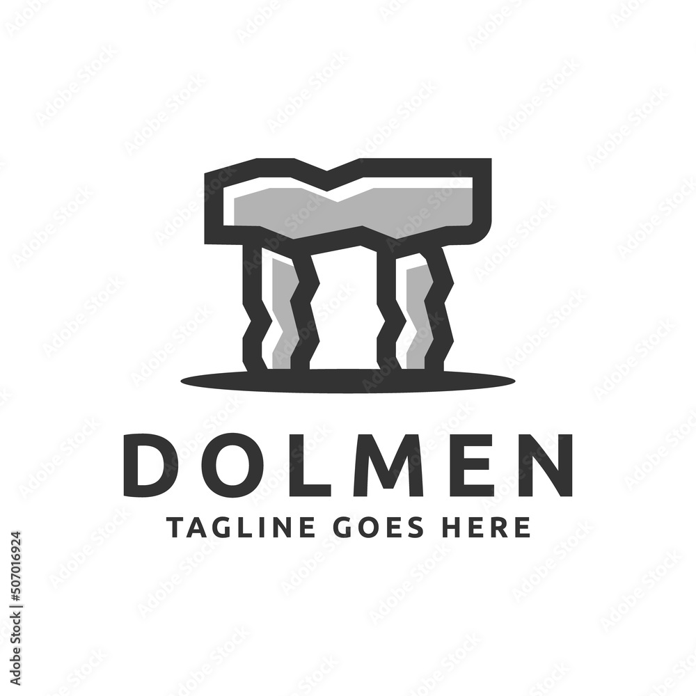 dolmen stone megalith logo design dolmen stone megalith logo design