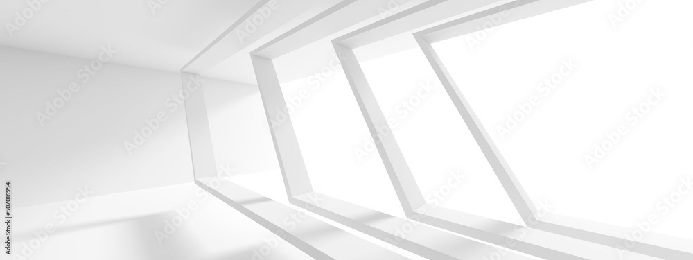 Obraz premium Futuristic Interior Concept. Industrial Technology Template