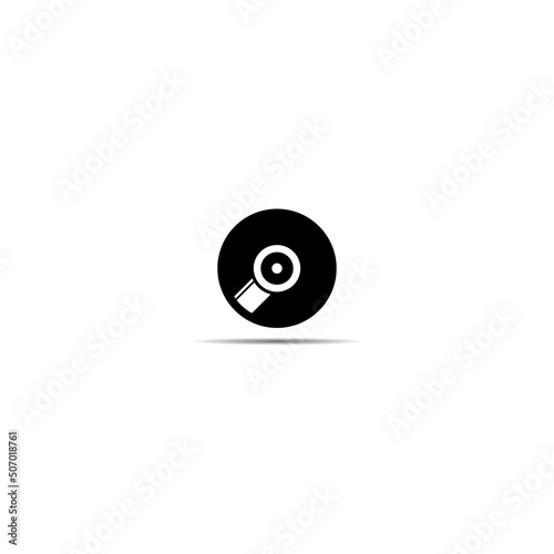 Free Download Vinyl disk record music logo vector icon illustration - GFXLoad
