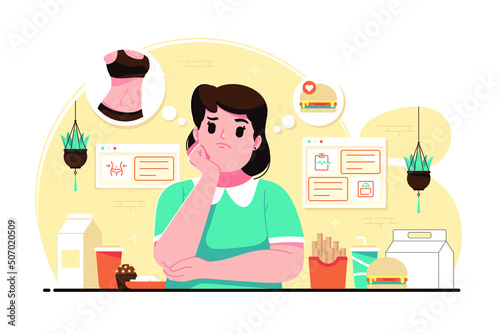 diet plan concept illustration background
