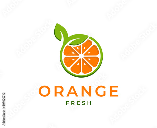 modern fresh orange logo vector illustration, Fresh Orange Slice Logo Designs