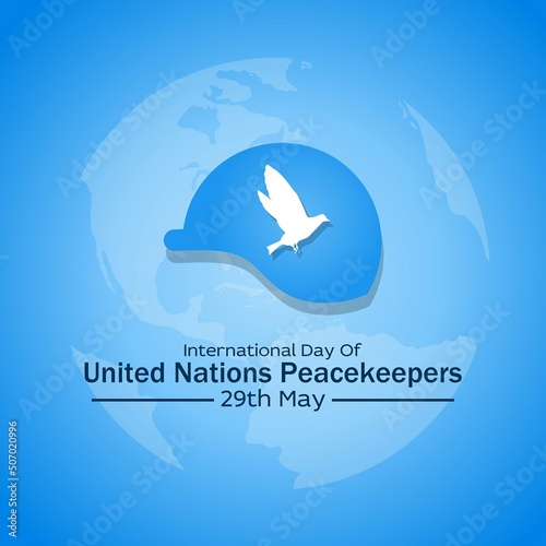 International day of United Nations Peacekeepers vector illustration. Suitable for Poster, Banners, campaign and greeting card. 