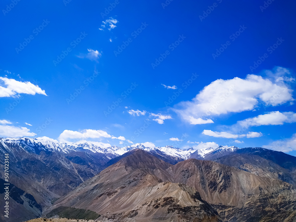 Wonderful Scenery of Spiti Valley in Himachal Pradesh, India