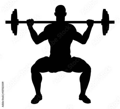 Weight Lifting Man Weightlifting Silhouette