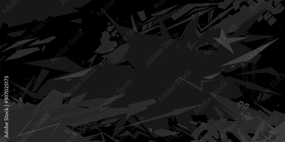 Dark Abstract Urban Street Art Graffiti Style Vector Illustration