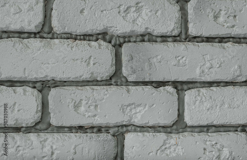 White brick wall. The background.