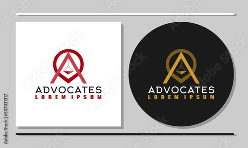 Advocate logo design. Logo using the letter A
