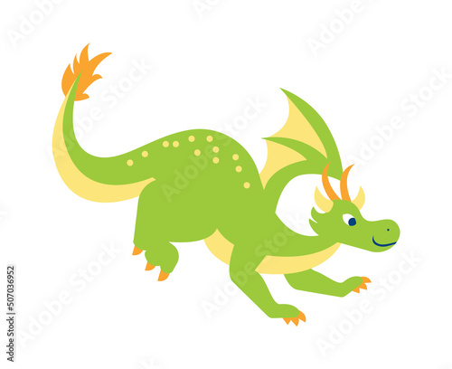 Cute dragon. Fairytale amphibian. Vector illustration © Mykola Syvak