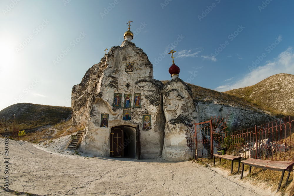 Village Kostomarovo, Voronezh region, Russia, Cave Cathedral of the Savior Image Not Made by Hands in the Kostomarovsky Spassky Convent