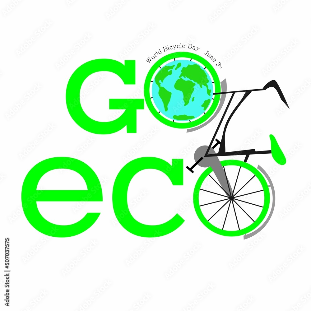 World Bicycle Day template design for banner, greeting cards, Logo, poster Vector Illustration World Bicycle Day template design for banner, greeting cards, Logo, poster Vector Illustration
