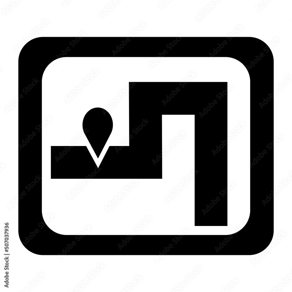 Route navigator pictogram vector illustration. Route navigator pictogram vector illustration.