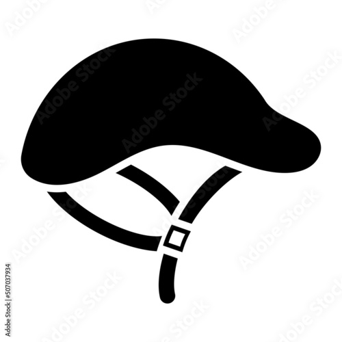 Cycling helmet pictogram vector illustration.