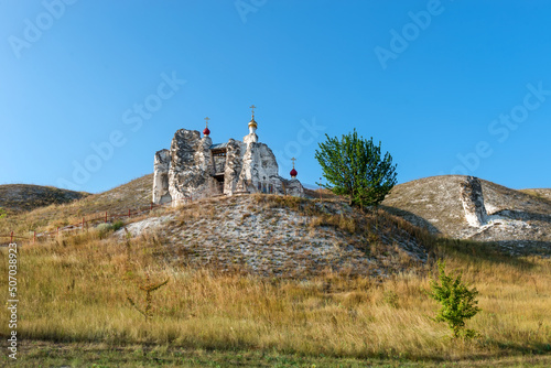 Village Kostomarovo, Voronezh region, Russia, Cave Cathedral of the Savior Image Not Made by Hands in the Kostomarovsky Spassky Convent photo