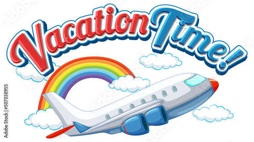 Vacation time text banner