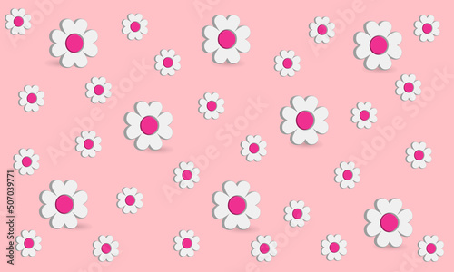White flower pattern background, nature theme, best for your property decoration images