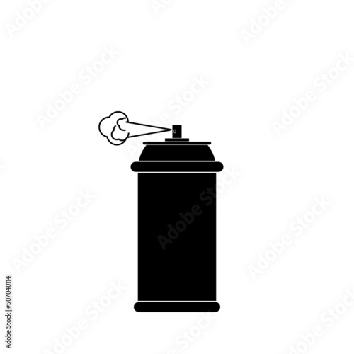 Fotografie Spray paint line icon illustration on white