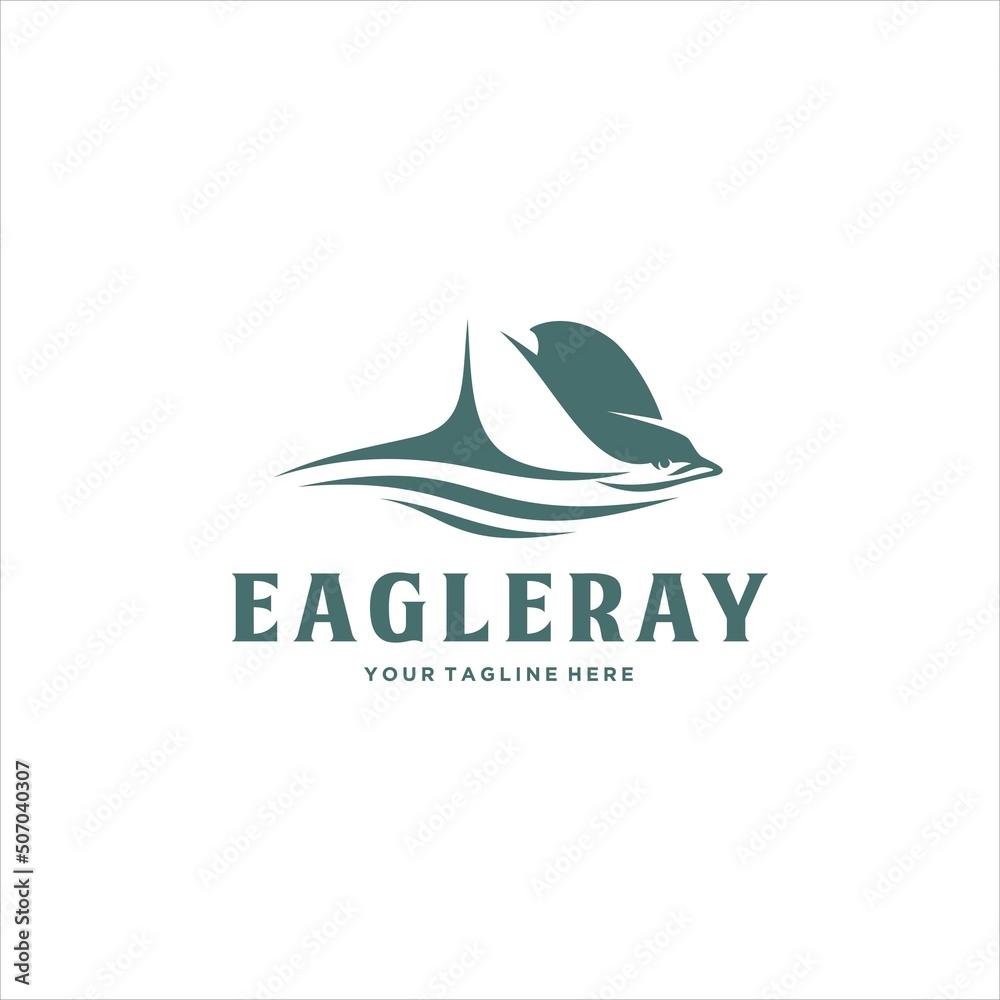 Eagle Ray Logo Design Vector Image