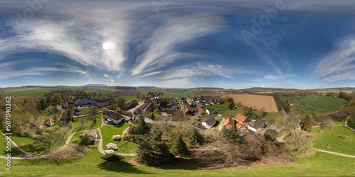 Air view of the countryside Germany photo