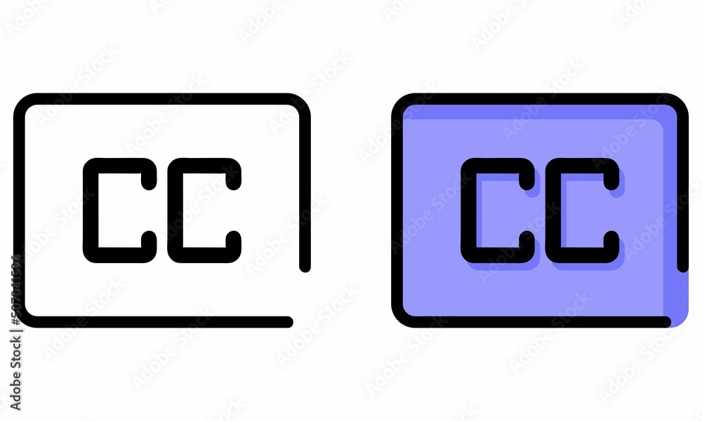 Illustration Vector Graphic of closed, cc, caption icon Illustration Vector Graphic of closed, cc, caption icon