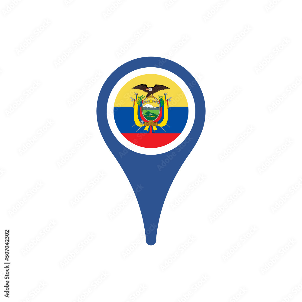 Colour icon for Ecuador Flag Map Colour icon for Ecuador Flag Map