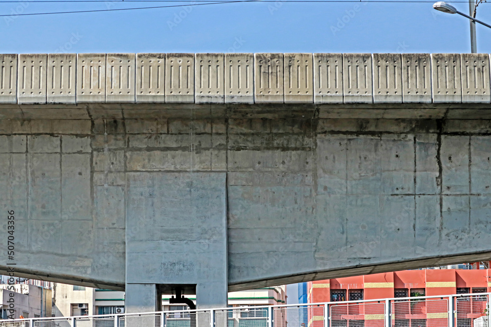 Detail of the concrete high way in the city Detail of the concrete high way in the city