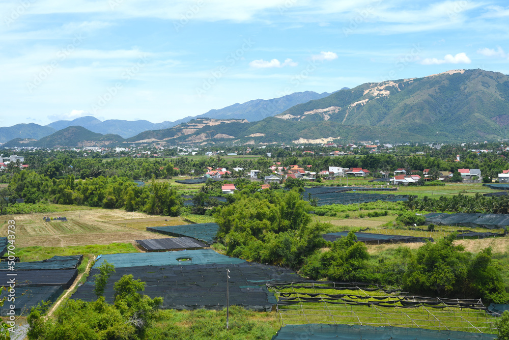 Landscape view from pagoda in Nha Trang Vietnam
