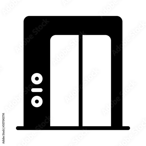 elevator icon with solid line style. Suitable for website design, logo, app and UI. Based on the size of the icon in general, so it can be reduced.