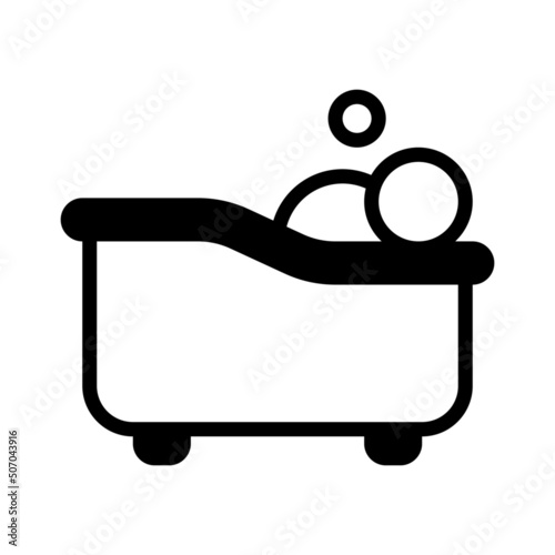 bathtub icon with solid line style. Suitable for website design, logo, app and UI. Based on the size of the icon in general, so it can be reduced.