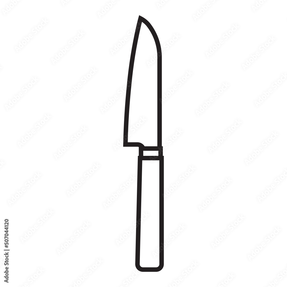 outline knife isolated on white background outline knife isolated on white background