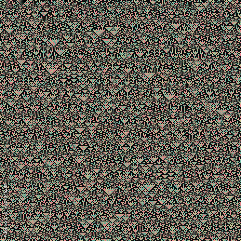 Fototapeta premium Rule 161 Elementary cellular automaton random seed sample implementation illustration