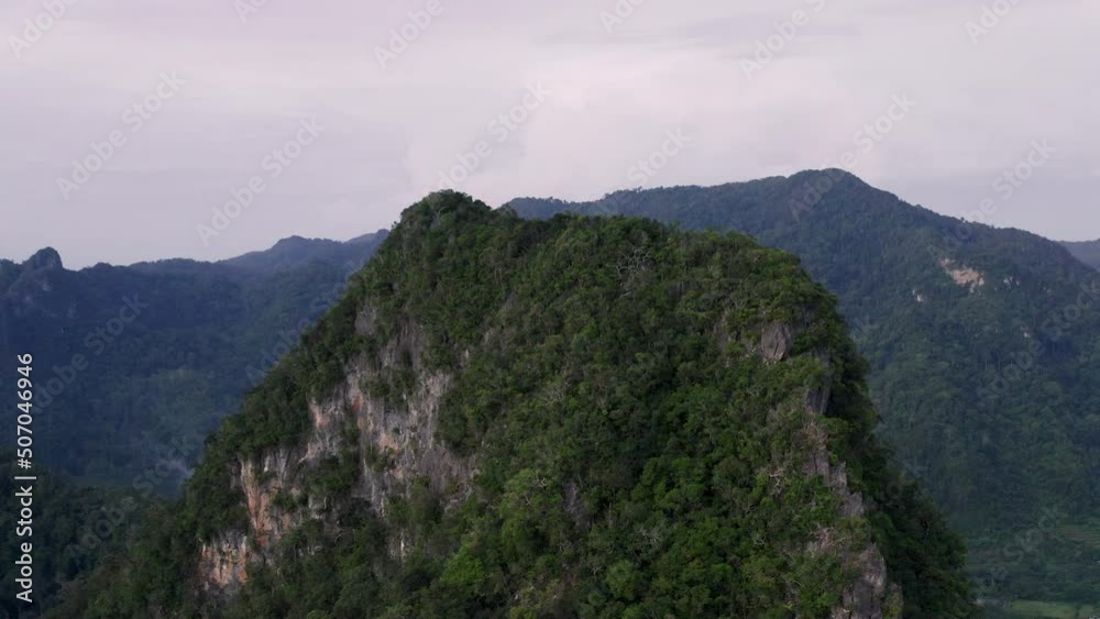 Aerial Video of Wang Kelian, Perlis during Sunrise