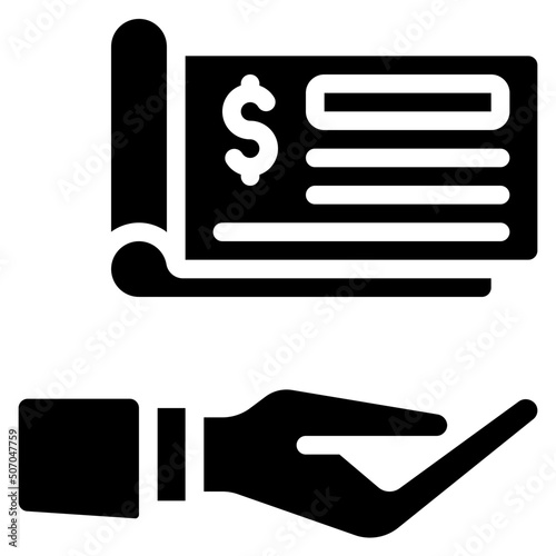 Give Cheque Icon