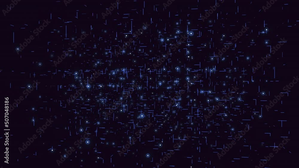 Futuristic matrix cube with blue grid and dots in galaxy, abstract corporate, business and futuristic style background Futuristic matrix cube with blue grid and dots in galaxy, abstract corporate, business and futuristic style background