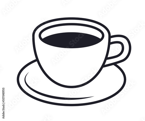 Cup of coffee or tea vector icon