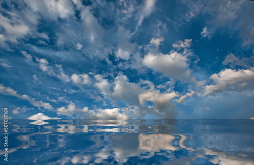reflection of the sky and clouds in the water © Anatolii 