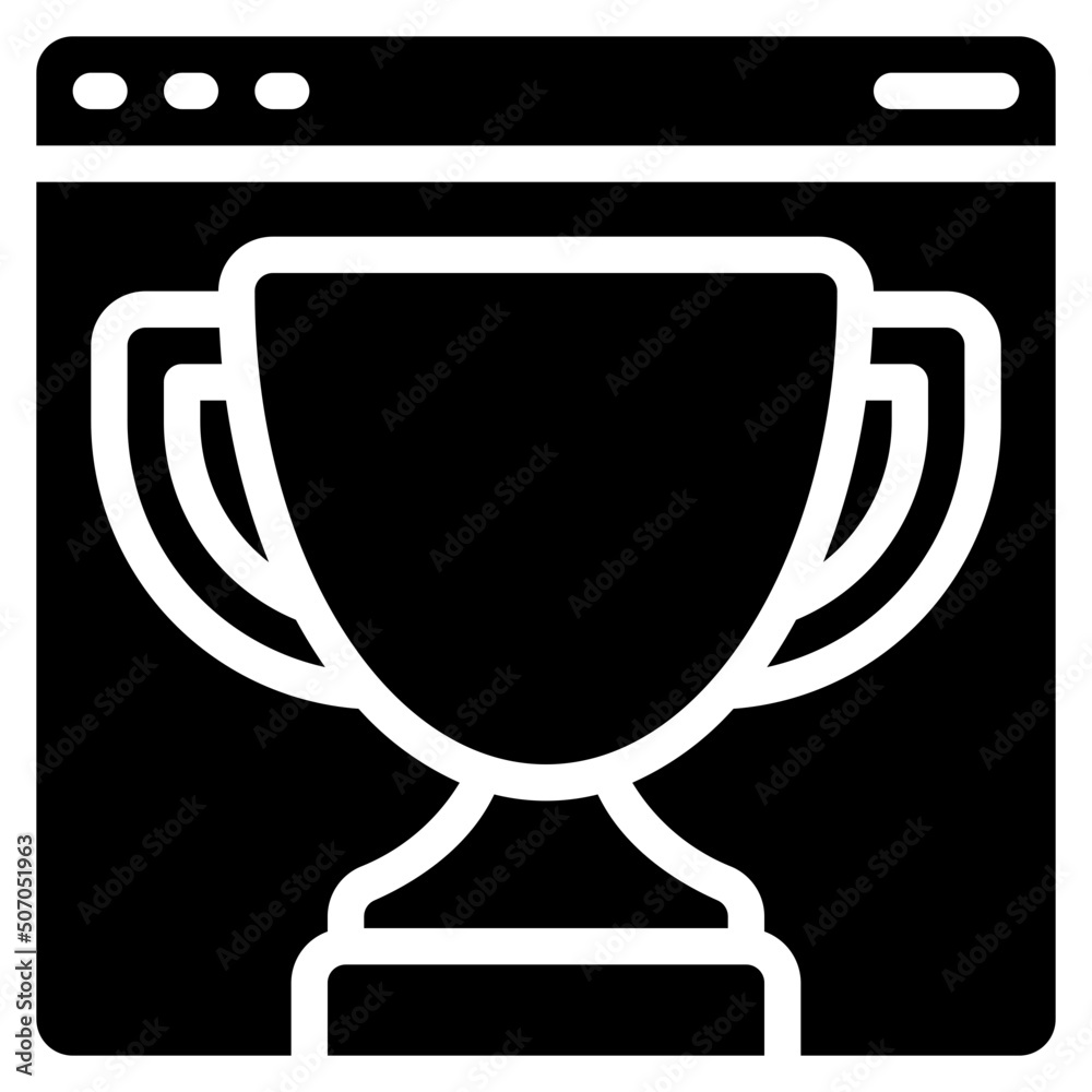 Online Trophy Icon Online Trophy Icon
