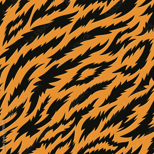 Seamless tiger fur texture. Use this vector pattern for fashion design, home decoration, wallpapers and digital backgrounds.