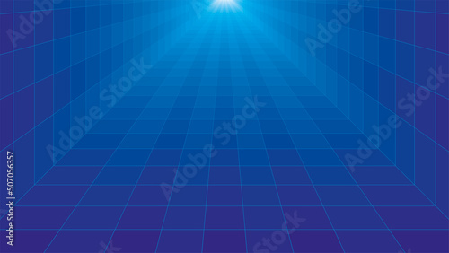 Deep Blue Wide Screen Webpage or Business Presentation Abstract Background with copyspace. HD 16x9 vector pattern. No transparents, no gradients.