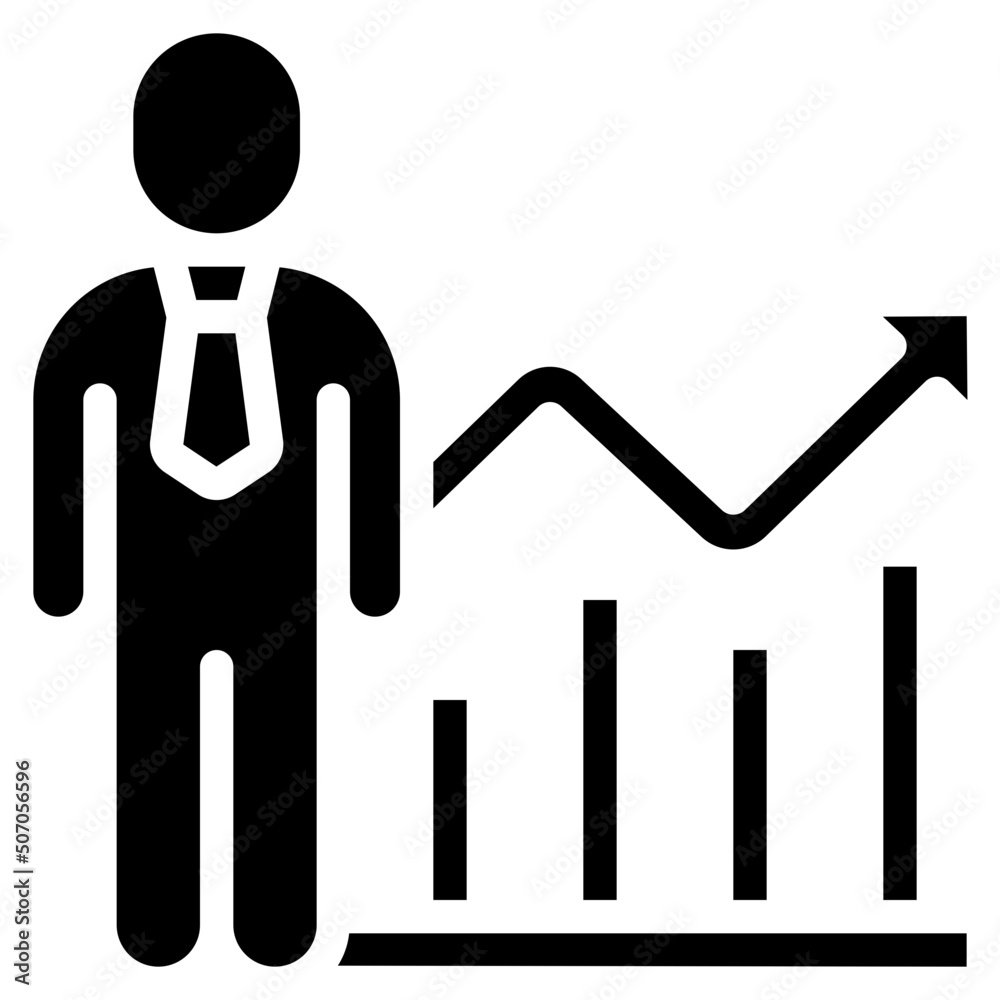 Chart Person Icon Chart Person Icon