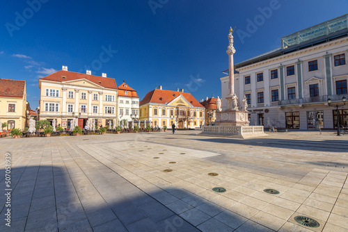 Gyor city center  Szechenyi Square in Transdanubia  Hungary