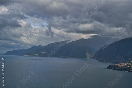 Beautiful wild coast view near Porto Moniz and Seixal in Madeira Island  Portugal