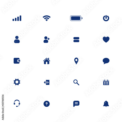 Mobile app design icons vector for android and ios